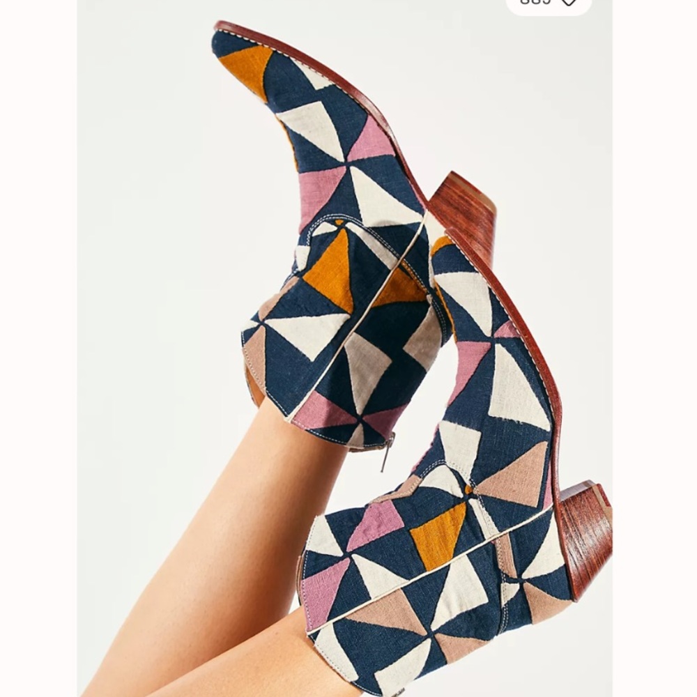 NIB Free People Mosaic Western Boots